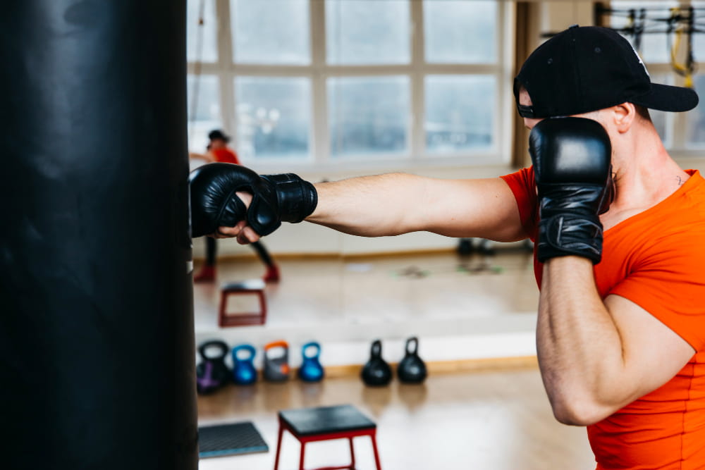 boxeador adulto entrenamiento